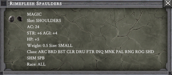 RIMEFLESH SPAULDERS item card